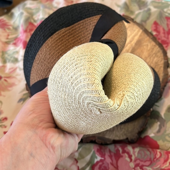 SUN N SAND Size OSFA Floppy Beach Garden Vacation Hat Grosgrain Ribbon Elegant - Picture 15 of 15